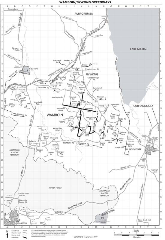 Wamboin Road Map