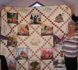 Leatrice Behardien with her quilt