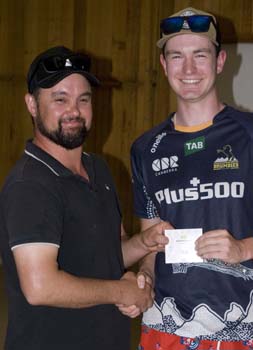 Sponsor Matt with 9 Hole Winner Cam Matt & Cam