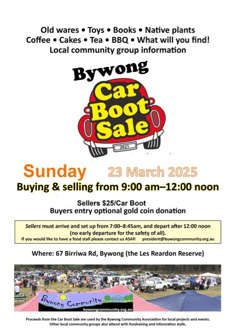 Bywong Car Boot Sale